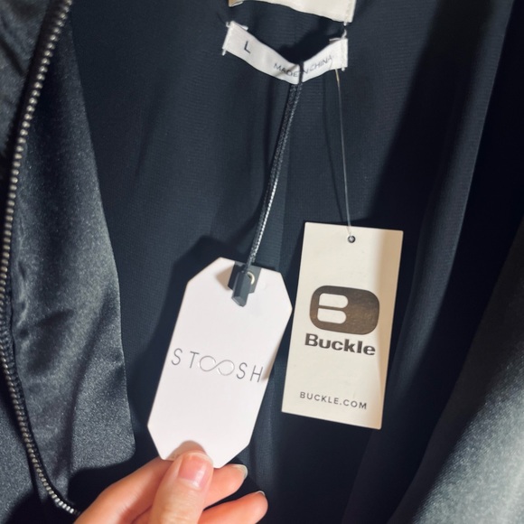 Stoosh Satin Cropped Bomber Jacket - Picture 6 of 9